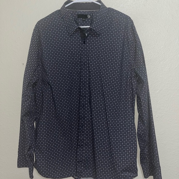 G by Guess Men's Long Sleeve Size XXL Cotton Geometric Print EUC - Picture 1 of 4